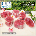 Beef Tenderloin frozen Australia (A) BUDGET steak cuts 2" 5cm price for 2pcs 600gr (eye fillet mignon daging sapi has dalam) brand NOLAN / McPHEE / CAG